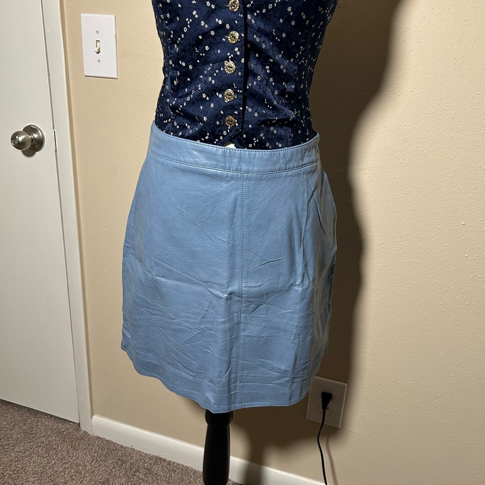 Zara Sky Blue Mini Skirt